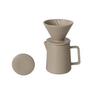 Bule Suporte para Filtro e Tampa Cerâmica Branca 600ml Wolff