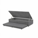 Ver imagem 4 de Base Cama Box Solteiro Baú e Cama Auxiliar 0,96 Helena Vilajo: Suede Cinza