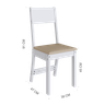 Conjunto Mesa de Jantar Atenas com 6 Cadeiras Branco/bege Spazio Móveis - 4