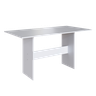 Conjunto Mesa de Jantar Atenas com 6 Cadeiras Branco/bege Spazio Móveis - 2