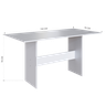 Conjunto Mesa de Jantar Atenas com 6 Cadeiras Branco/bege Spazio Móveis - 5