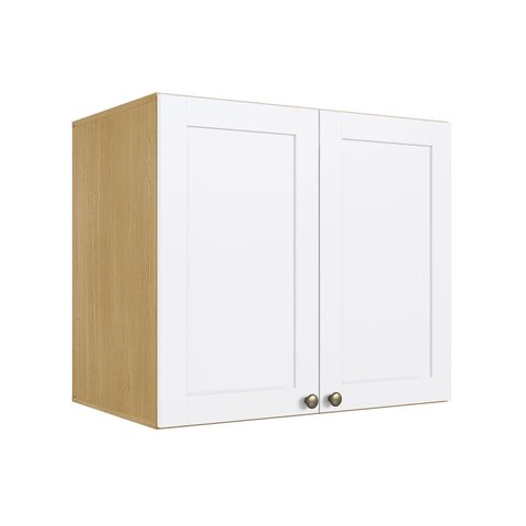 Armário Suspenso Modulado 69 Cm com 2 Portas 100% Mdf Cor:savana com Branco