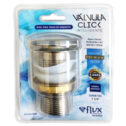 Válvula Click 1.1/4 Tampa Grande Inox - 3
