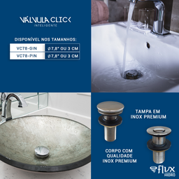 Válvula Click 1.1/4 Tampa Grande Inox - 7