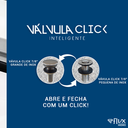 Válvula Click 1.1/4 Tampa Grande Inox - 8