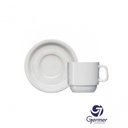 Ver imagem 4 de Kit 2 Pires Avulso Prato para Xicara de Cha Porcelana Germer