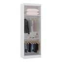 Ver imagem 2 de Guarda Roupa Dormitório Modulado Alpes 2 Portas C/ Cabideiro - Módulo Roupeiro Alpes - Luciane:branc