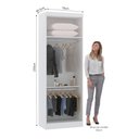 Ver imagem 3 de Guarda Roupa Dormitório Modulado Alpes 2 Portas C/ Cabideiro - Módulo Roupeiro Alpes - Luciane:branc