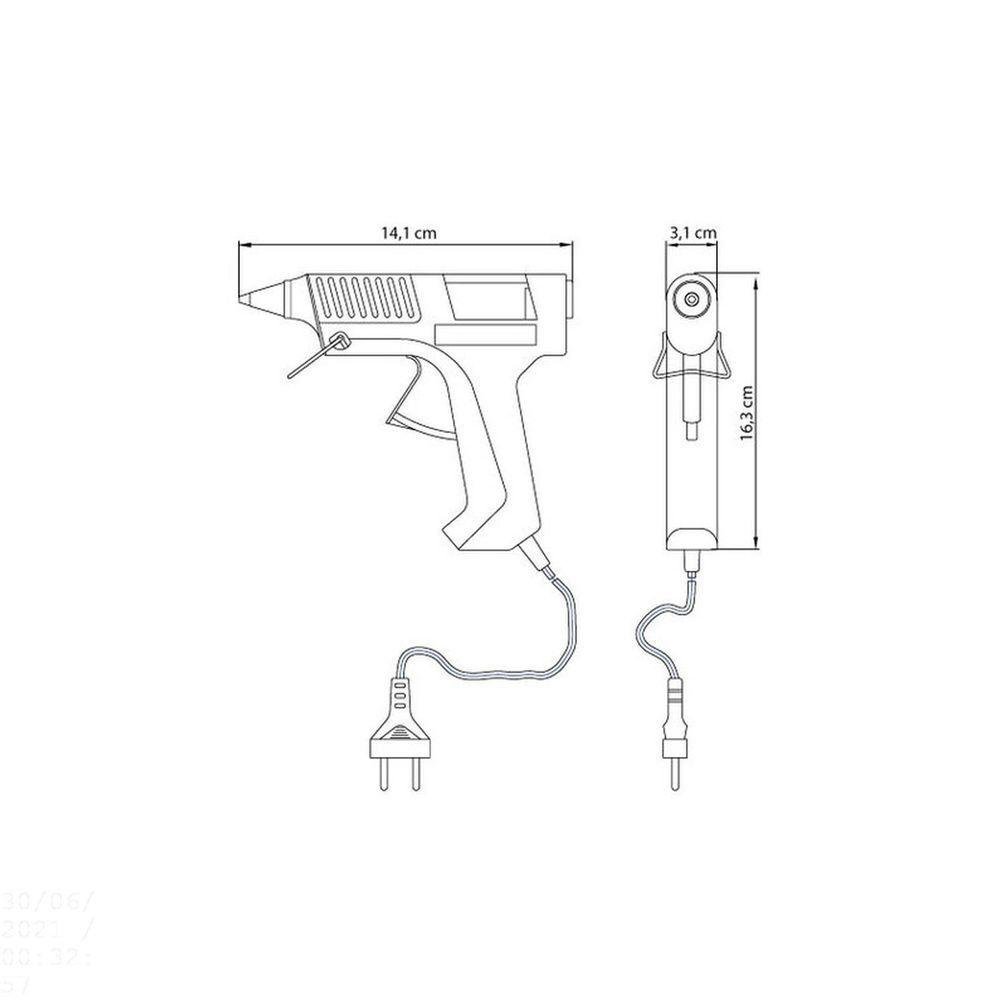 Pistola Elétrica para Cola Quente 20-25 W Tramontina com Corpo Injetado Tramontina - 3