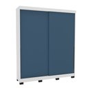 Ver imagem 2 de Guarda-roupa Casal Madri 2 Portas 2 Gavetas Azul/branco - Politorno