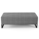 Ver imagem 5 de Puff Decorativo Sala de Estar Bali W01 Base Ferro 120x50 cm Suede Pied Poule - Lyam Decor
