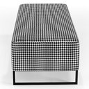 Ver imagem 7 de Puff Decorativo Sala de Estar Bali W01 Base Ferro 120x50 cm Suede Pied Poule - Lyam Decor