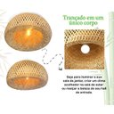 Ver imagem 4 de 2 Luminaria Fibra Natural Bambu Artesanal Plafon Nat66
