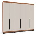 Ver imagem 2 de Guarda-Roupa Casal 6 Portas de Bater Madrid Bege/Creme/Freijó