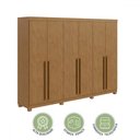 Ver imagem 5 de Guarda-roupa Casal Bertha 6 Portas 4 Gavetas Amêndoa Clean - Moveis Lopas