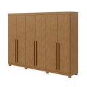 Ver imagem 2 de Guarda-roupa Casal Bertha 6 Portas 4 Gavetas Amêndoa Clean - Moveis Lopas