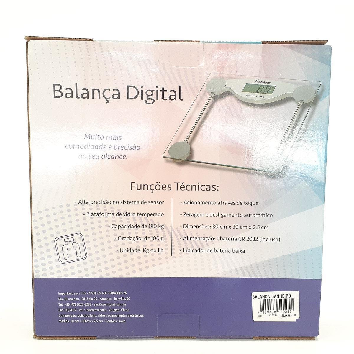 Balança Digital Corporal Controle de Peso até 180 Kg - 3