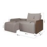 Sofá Cama Retrátil e Reclinável 3 Lugares 180cm Jequitibá CabeCasa MadeiraOriginals - 4