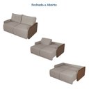 Ver imagem 6 de Sofá Cama Retrátil e Reclinável 3 Lugares 180cm Jequitibá CabeCasa MadeiraOriginals