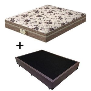 Cama Box Casal + Colchão Mola Ensacada Probel Style Pillow Euro Casal