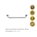 Ver imagem 2 de Barra de Apoio Alumínio 40cm Cromado 2340 Leão