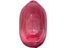 Ver imagem 4 de Banheira Bebê 22 Lts Valvula Água Transparente Plastibrasil Cor Rosa Lisa