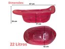 Ver mais imagens de Banheira Bebê 22 Lts Valvula Água Transparente Plastibrasil Cor Rosa Lisa