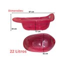 Ver mais imagens de Banheira Bebê 22 Lts Valvula Água Transparente Plastibrasil Cor Rosa Lisa