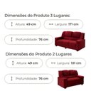 Ver imagem 6 de Kit Sofás Sandero 2 e 3 Lugares Paraná com Painel Tv 55" Esmeralda Caemmun
