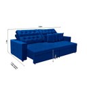 Ver imagem 2 de Sofá Texas 2.60m Retrátil e Reclinável - Azul