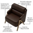 Ver imagem 4 de Poltrona Decorativa Madri Pes Madeira Courino Tcs 721 Moll