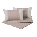 Ver imagem 1 de Peseira de Cama King - Kit 5 Pçs com Almofadas Cheias: Caqui