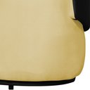 Ver imagem 4 de Poltrona Namoradeira Sofá Orgânico 2 Lugares Beatriz Suede Composê Corino Preto - Suede Amarelo