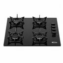 Ver imagem 1 de Cooktop 4 Bocas Vidro Temperado com Trempe Ferro Fundido e Acendimento Automático Clarice