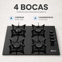 Ver imagem 5 de Cooktop 4 Bocas Vidro Temperado com Trempe Ferro Fundido e Acendimento Automático Clarice