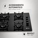 Ver imagem 4 de Cooktop 4 Bocas Vidro Temperado com Trempe Ferro Fundido e Acendimento Automático Clarice