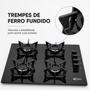 Ver imagem 6 de Cooktop 4 Bocas Vidro Temperado com Trempe Ferro Fundido e Acendimento Automático Clarice