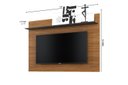 Ver imagem 4 de Painel Suspenso Maia 135mt para Tvs até 55 Polegadas Noce Milano Preto Fosco - Colibri