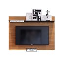 Ver imagem 3 de Painel Suspenso Maia 135mt para Tvs até 55 Polegadas Noce Milano Preto Fosco - Colibri
