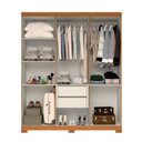 Ver imagem 3 de Guarda-roupa Casal Lana 6 Portas 2 Gavetas com Espelho 100% Mdf Cinamomo/off White - Acp Móveis