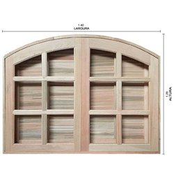 Janela de Abrir / Abrir em Arco de Madeira Padrão Cedro Batentes de 14 Cm-1.40(l)x1.20(a) - 4