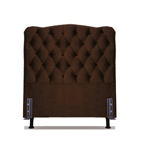 Cabeceira Solteiro 88 - Bello Box - Dunas Suede Marrom