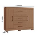 Ver imagem 2 de Comoda Essence 5 Gavetas e 2 Portas 100% em MDF