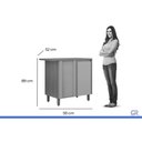 Ver imagem 2 de Módulo Cozinha Linea Allure Allure de Canto c/1 Porta 93cm Jequitiba/Gris Linea Brasil