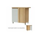 Ver imagem 4 de Módulo Cozinha Linea Allure Allure de Canto c/1 Porta 93cm Jequitiba/Gris Linea Brasil