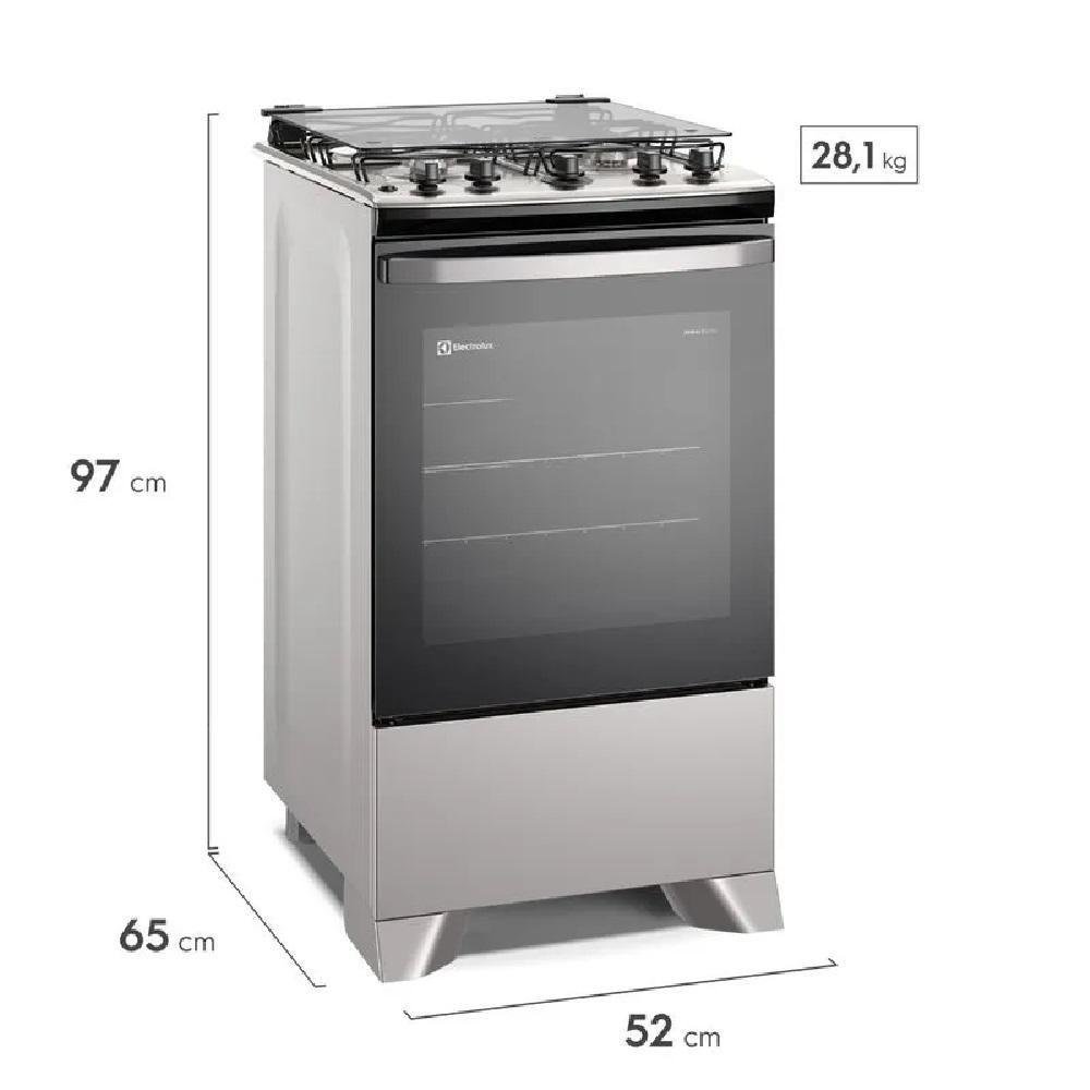 Fogão Electrolux 4 Bocas Efficient com Mesa Inox, Perfectcook e Vaporbake Prata Fe4is - Bivolt - 7