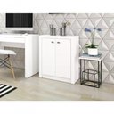 Ver imagem 2 de Balcão 02 Portas Para Escritório Me4103 Branco Branco