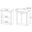 Ver imagem 3 de Balcão 02 Portas Para Escritório Me4103 Branco Branco
