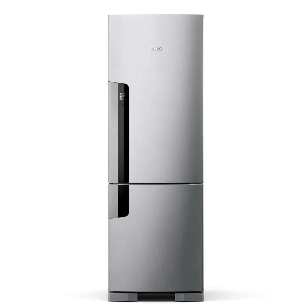 Refrigerador Consul 397 Litros Frost Free Duplex Evox Inox com Freezer Embaixo Cre44bk – 127 Volts