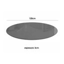 Ver imagem 3 de Mesa de Sala Jantar Duna Premium Madeira Maciça C/ Tampo Madeirado C/ Vidro 120x120cm Carvalho/off